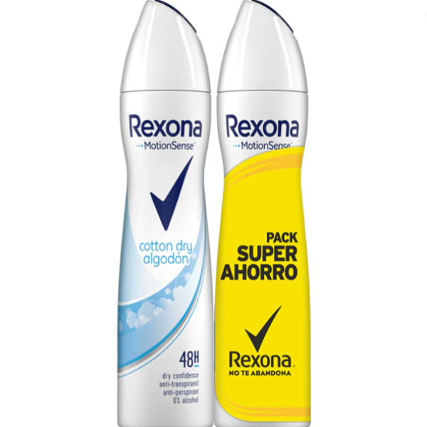 Rexona desodorante Spray Cotton Dry 200 ml + 200 ml PACK AHORRO