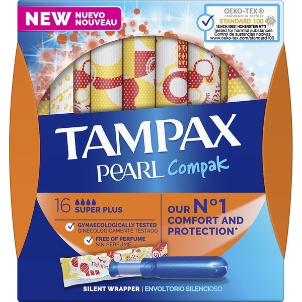 Tampones Tampax Compak Pearl Super Plus 20 Uds