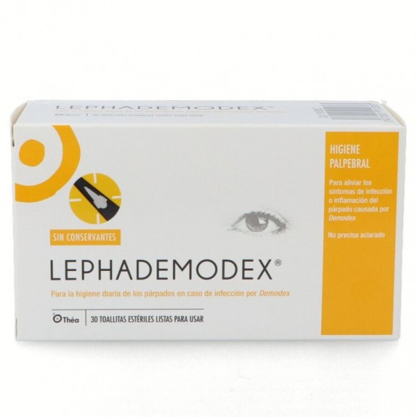 Lephademodex Toallitas Estériles para Higiene de Párpados y Pestañas 30 Unidades