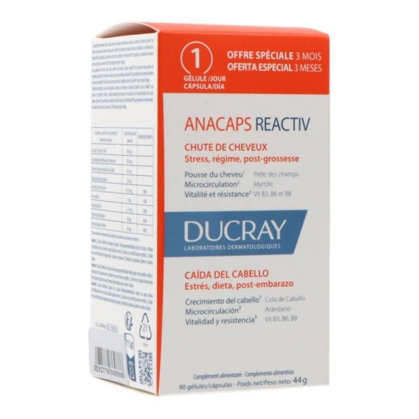 Ducray Anacaps Reactiv 3x30 Cápsulas Promo