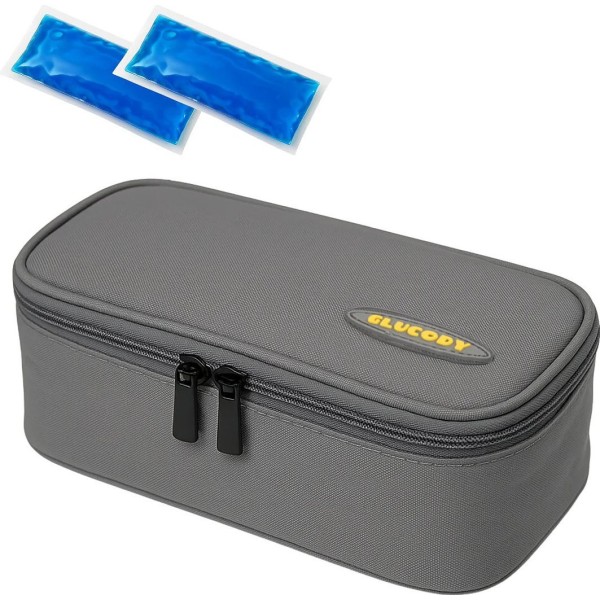 Glucody Nevera para Insulina Portátil Gris 1 Compartimento