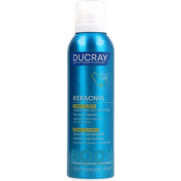 Ducray Keracnyl Spray Corporal Secante Antigranos 150ml
