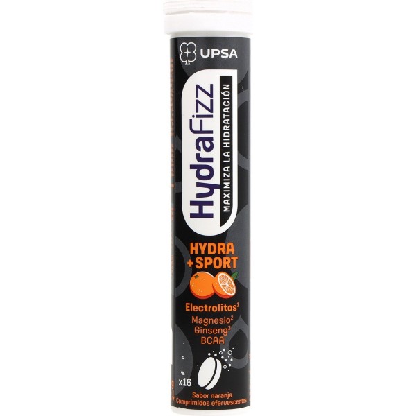 Upsa Hydrafizz Hydra+sport Comprimidos Efervescentes Sabor Naranja 16 Uds