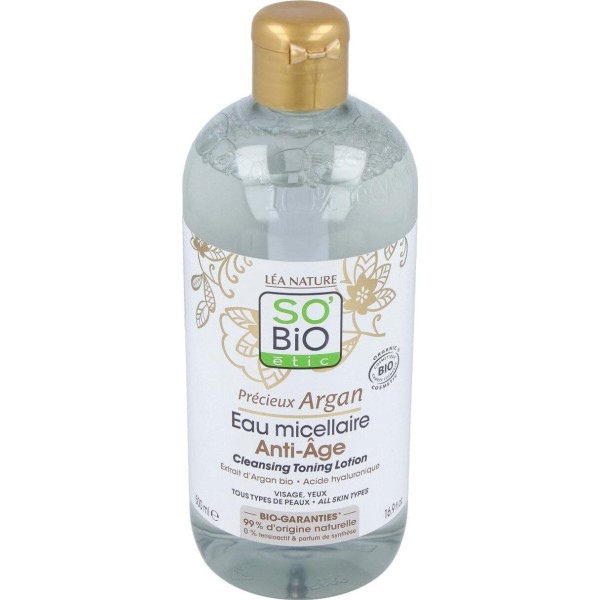 So Bio Etic Agua Micelar Antiedad Hialurónico Argán Bio 500Ml