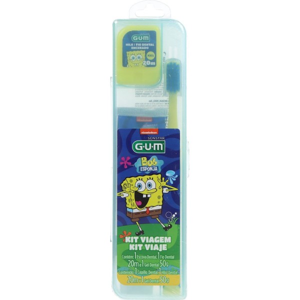 GUM Kit de Viaje Dental Infantil Bob Esponja 3 Piezas