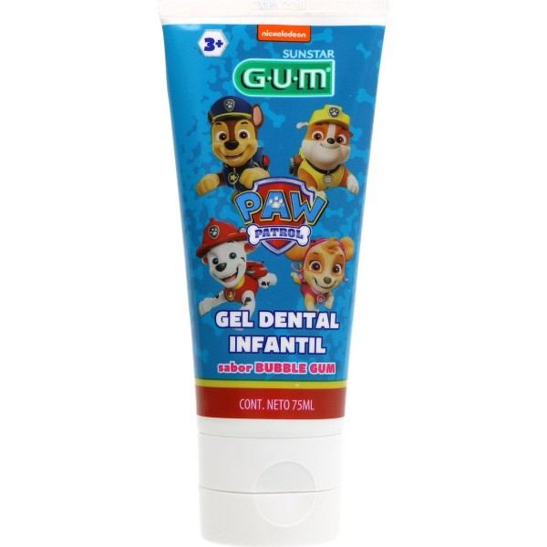GUM Paw Patrol Gel Dental Infantil +3 Años 75ml Sabor Chicle