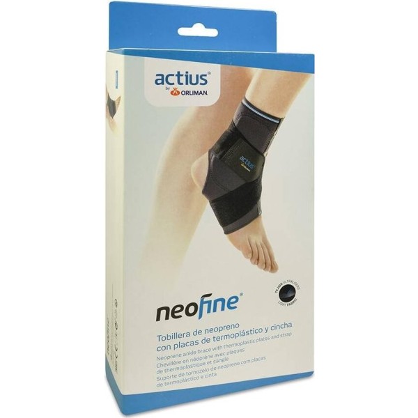 Actius Tobillera De Neopreno Con Placas De Termoplástico Y Cincha Neofine Acn903 Talla 2, 1 Unidad