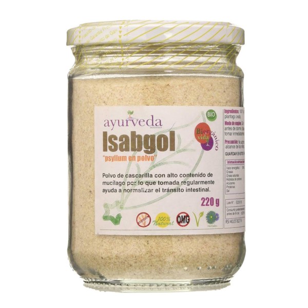 Ayurveda isabgol bio tarro tarro complemento alimenticio 500gr